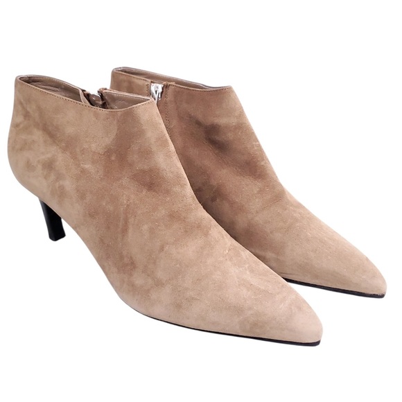 HERMÈS Brown Suede Kitten Heel Boots in Sz 37.5 - Picture 2 of 9